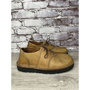 JF Vibram Brown Leather Casual Lace Up Oxfords Shoes Women Sz 8.5M US/39EU